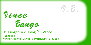 vince bango business card